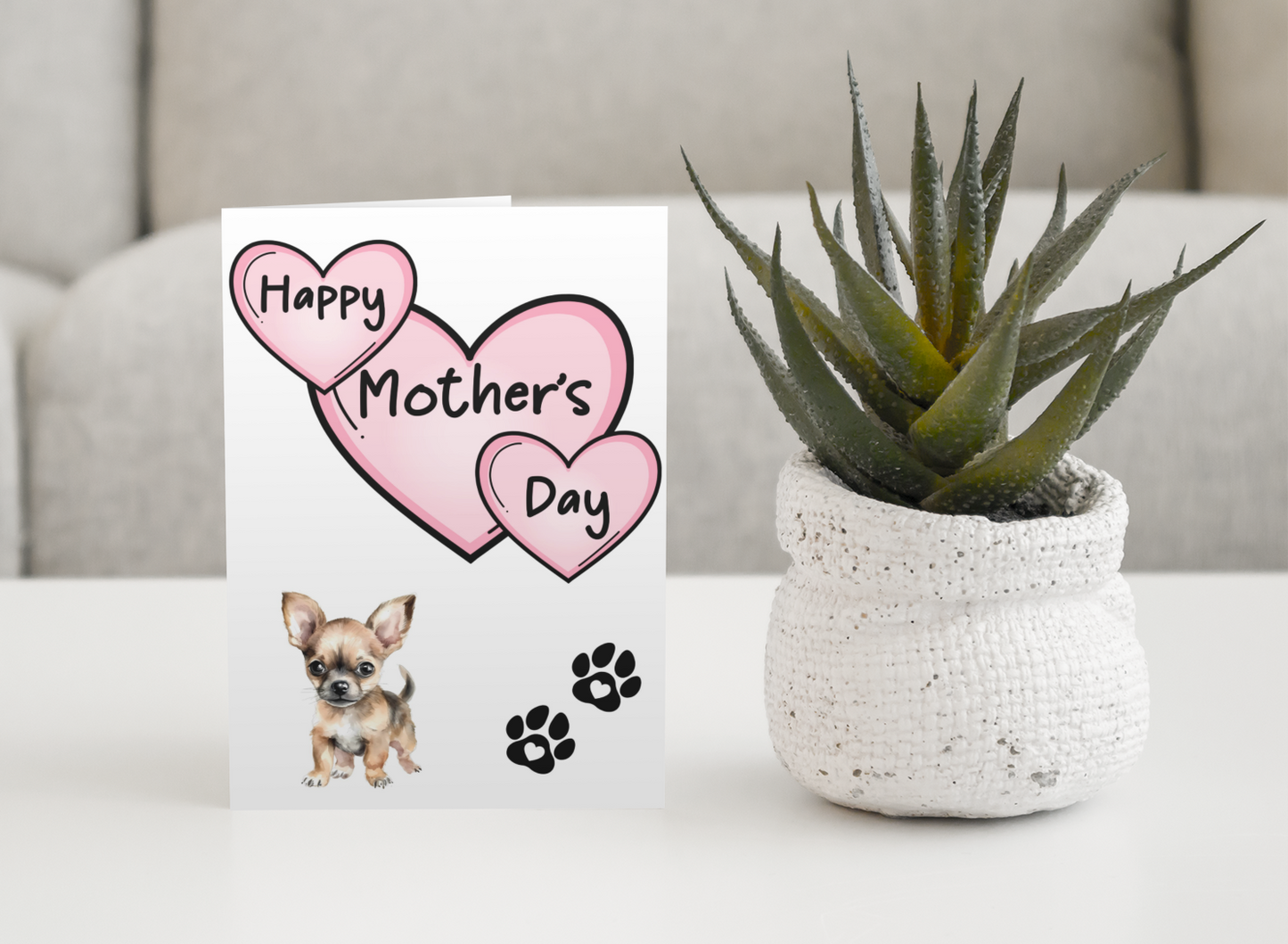 Chihuahua Mother's Day Card - Nice Cute Fun Pet Dog Puppy Owner Novelty Greeting Card