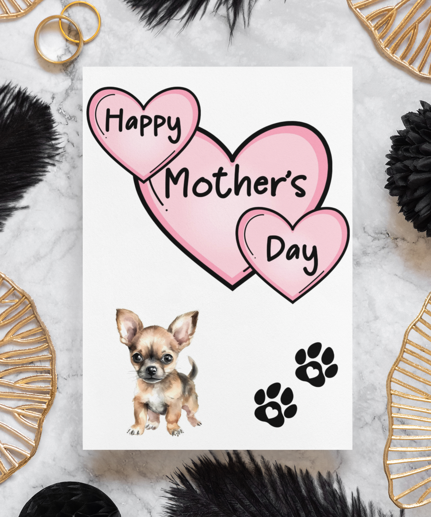 Chihuahua Mother's Day Card - Nice Cute Fun Pet Dog Puppy Owner Novelty Greeting Card