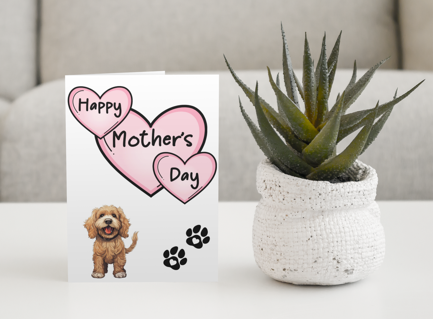 Cockapoo Mother's Day Card - Nice Cute Fun Pet Dog Puppy Owner Novelty Greeting Card