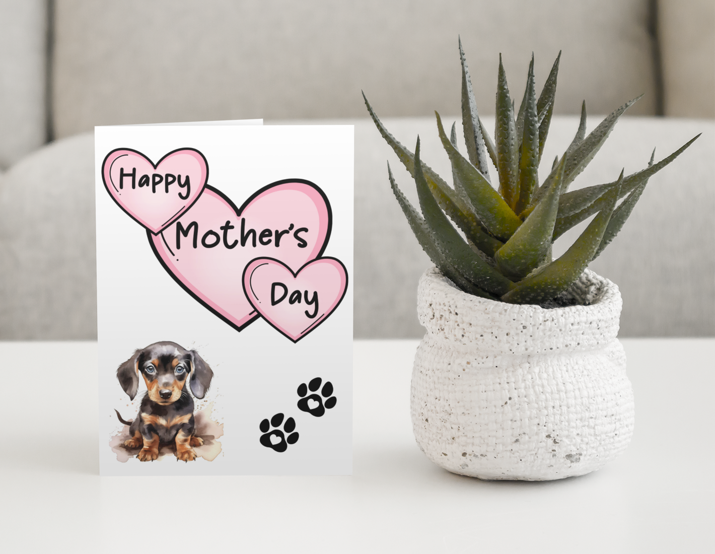 Dachshund Mother's Day Card - Nice Cute Fun Pet Dog Puppy Owner Novelty Greeting Card