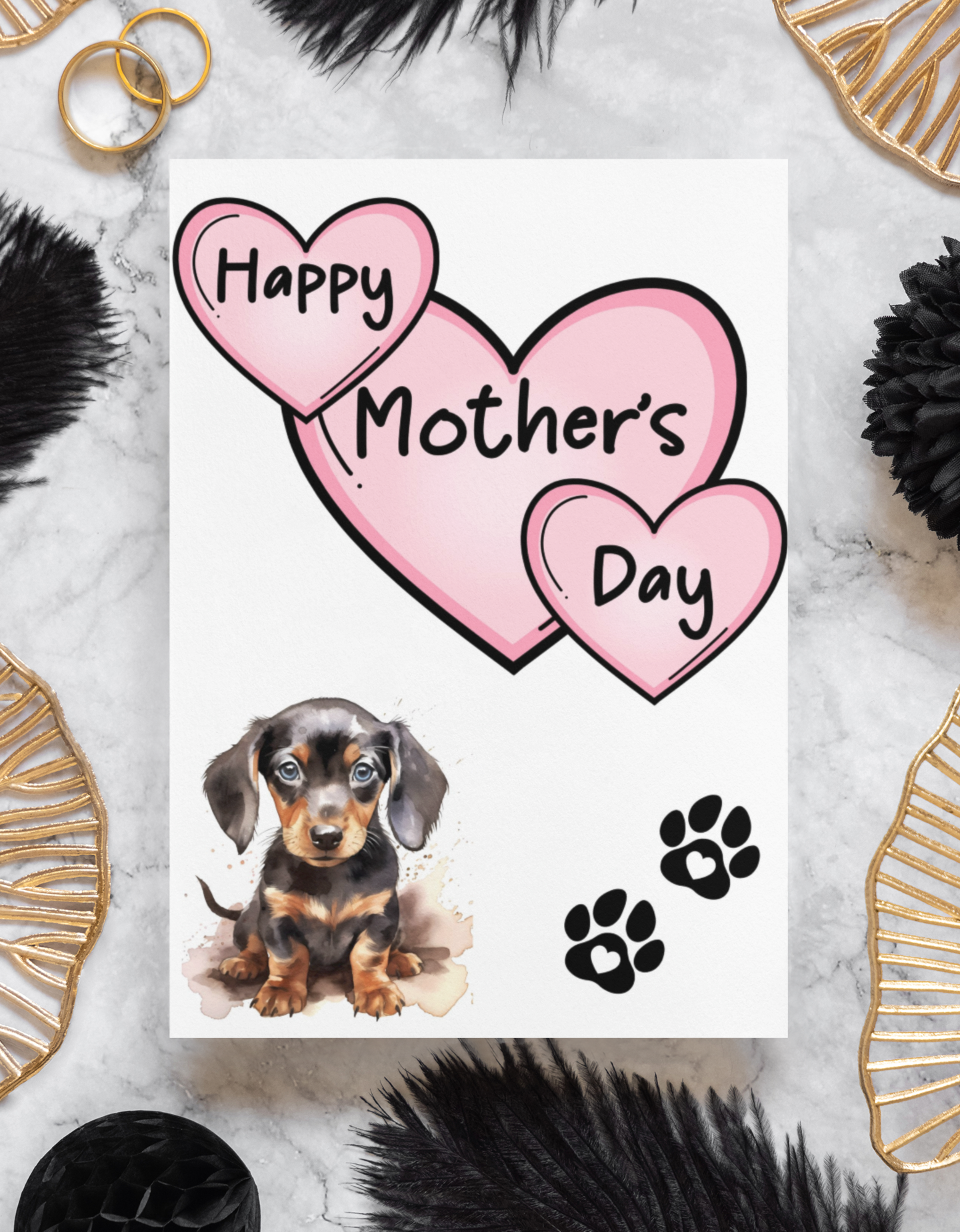 Dachshund Mother's Day Card - Nice Cute Fun Pet Dog Puppy Owner Novelty Greeting Card