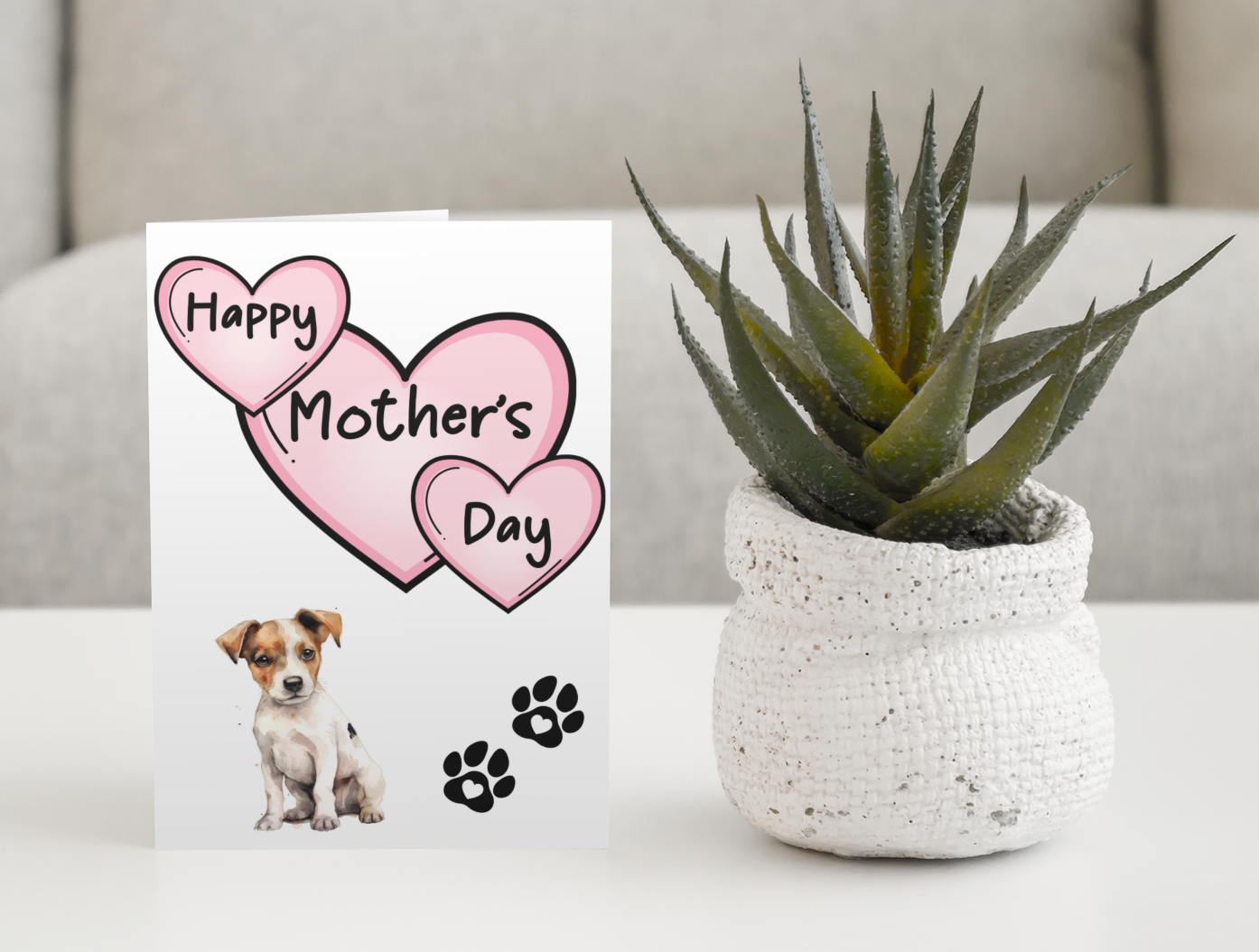 Jack Russell Mother's Day Card - Nice Cute Fun Pet Dog Puppy Owner Novelty Greeting Card