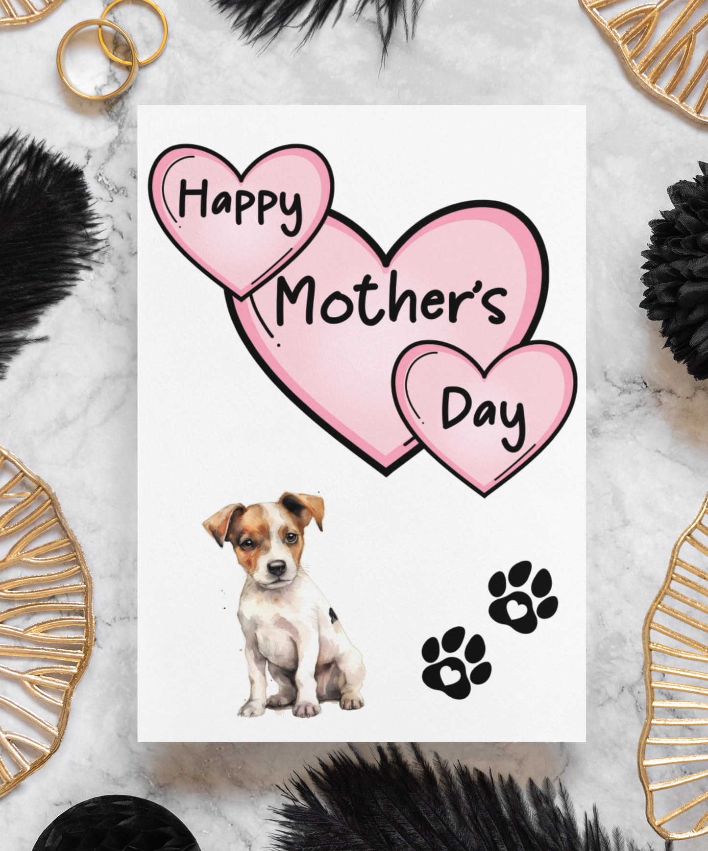 Jack Russell Mother's Day Card - Nice Cute Fun Pet Dog Puppy Owner Novelty Greeting Card
