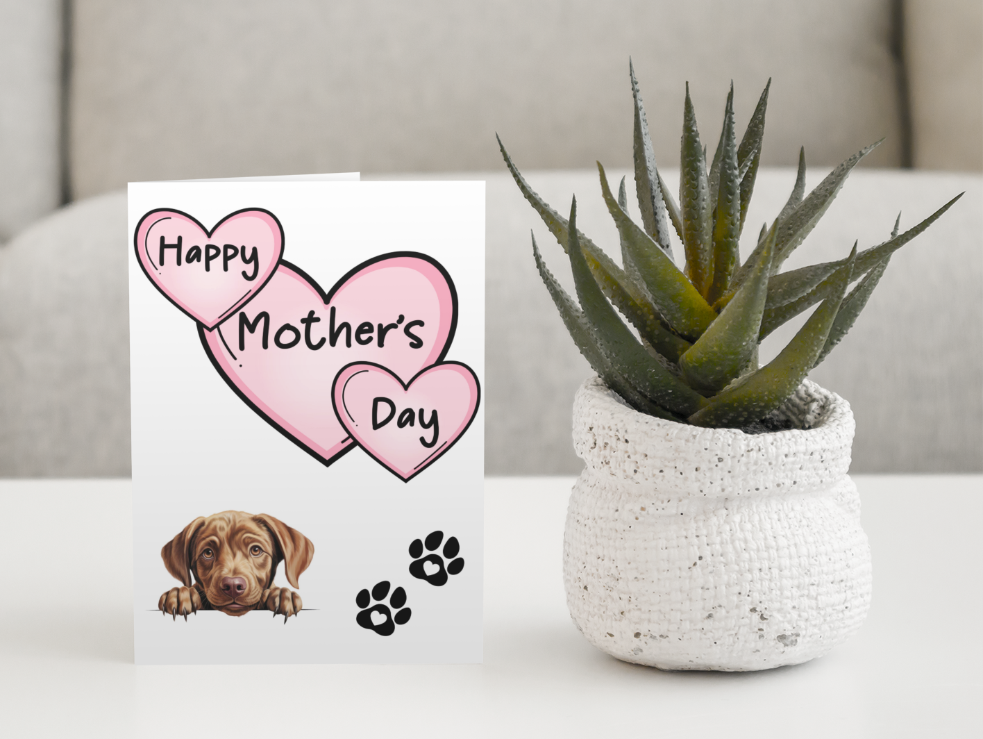 Labrador Retriever Mother's Day Card - Nice Cute Fun Pet Dog Puppy Owner Novelty Greeting Card