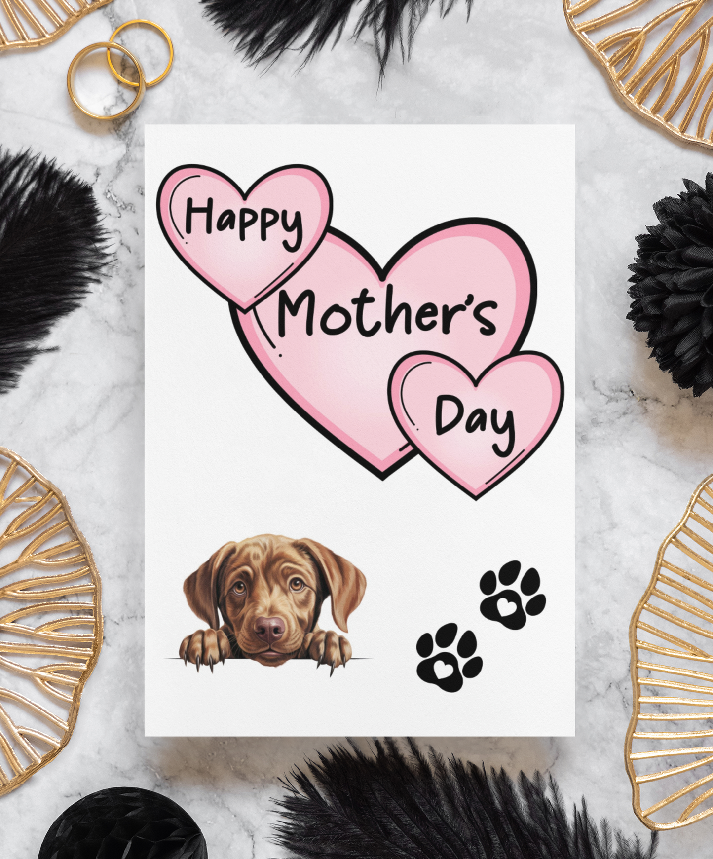 Labrador Retriever Mother's Day Card - Nice Cute Fun Pet Dog Puppy Owner Novelty Greeting Card