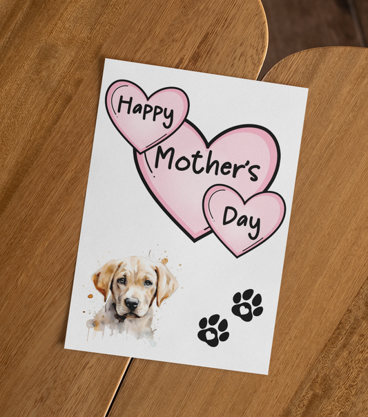 Labrador Mother's Day Card - Nice Cute Fun Pet Dog Puppy Owner Novelty Greeting Card
