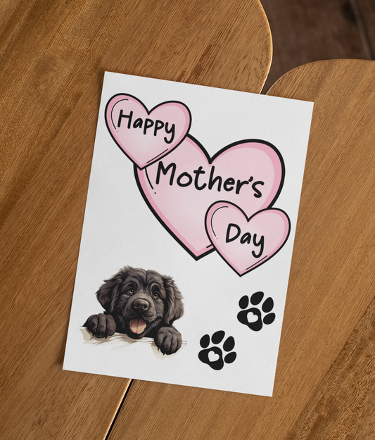 Newfoundland Mother's Day Card - Nice Cute Fun Pet Dog Puppy Owner Novelty Greeting Card