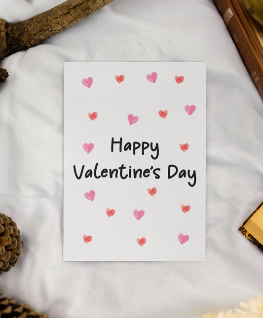 Happy Valentine's Day Card - Nice Fun Cute Hearts Greeting Present