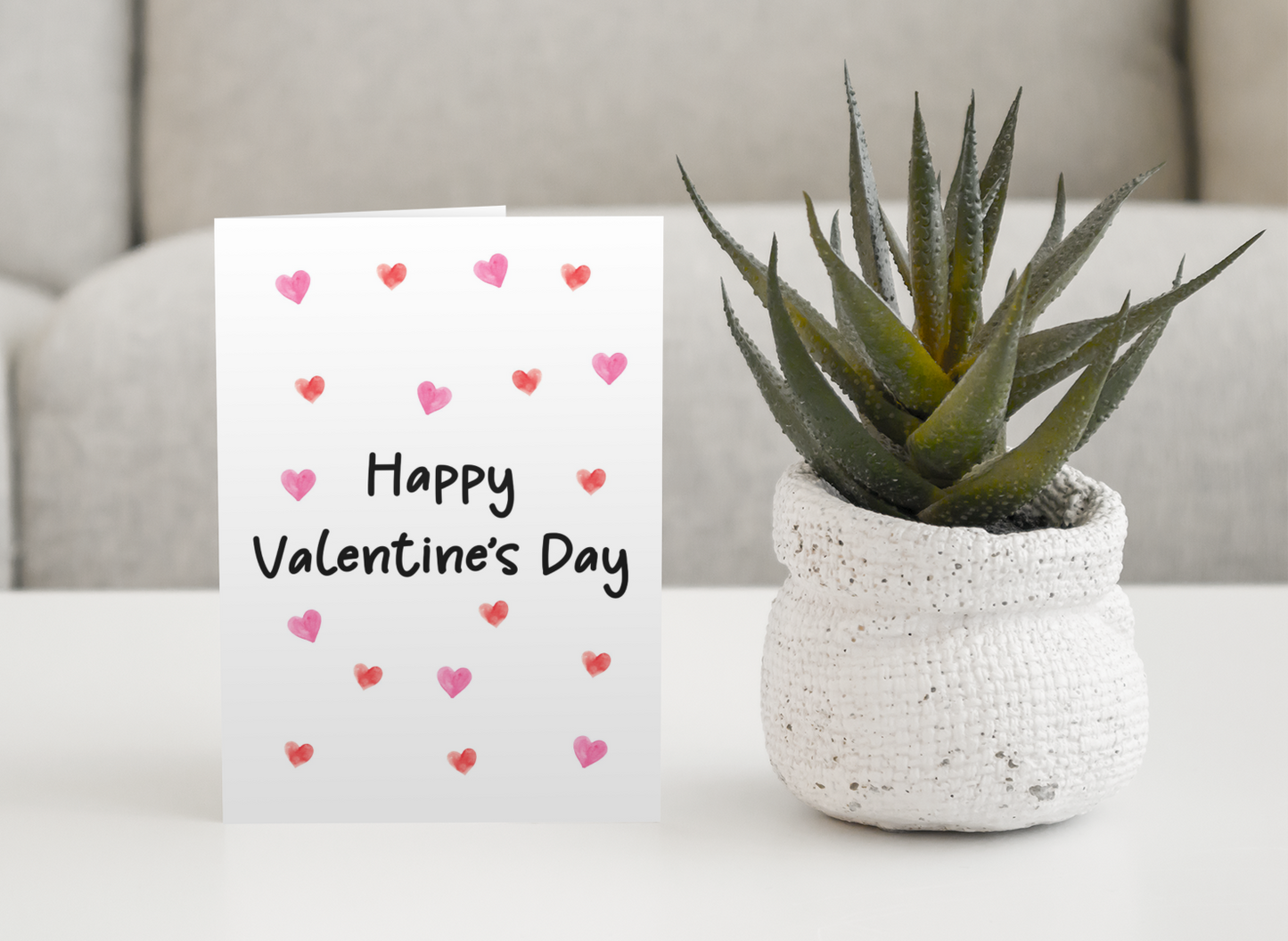 Happy Valentine's Day Card - Nice Fun Cute Hearts Greeting Present