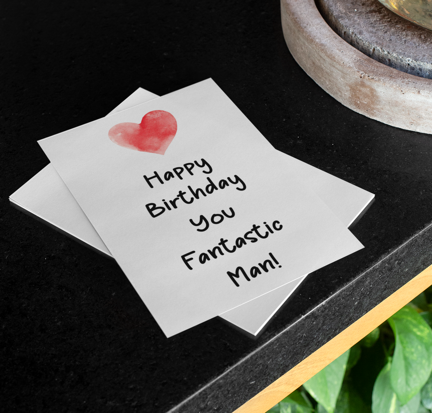 Birthday Card - Happy Birthday You Fantastic Man - Nice Fun Cute Greeting Present
