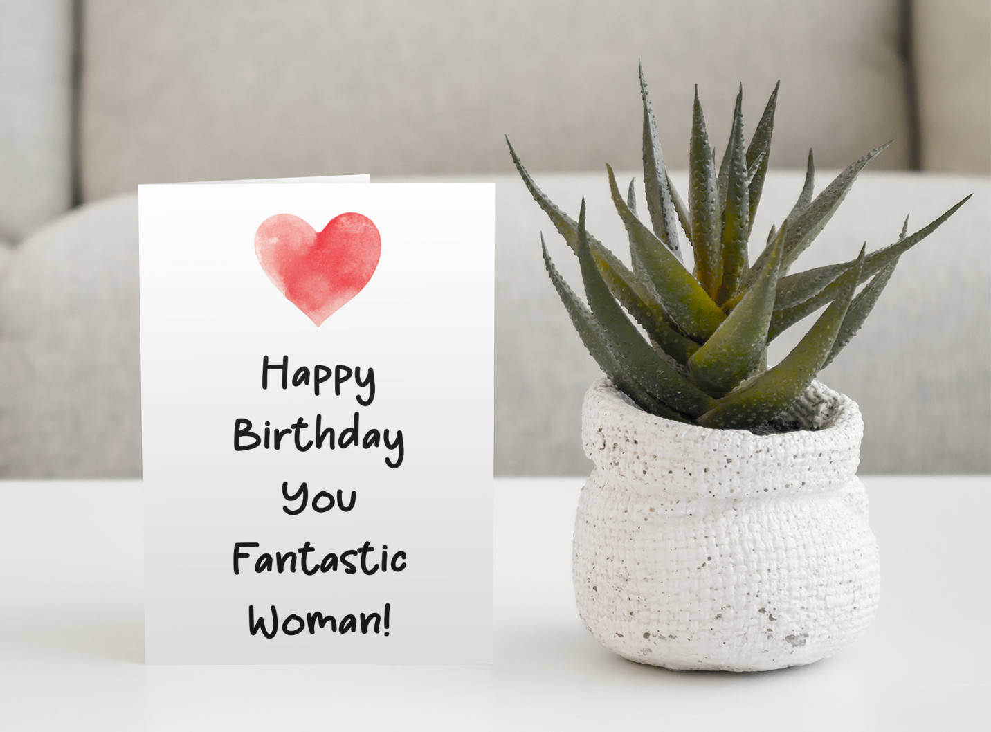 Birthday Card - Happy Birthday You Fantastic Woman - Nice Fun Cute Greeting Present