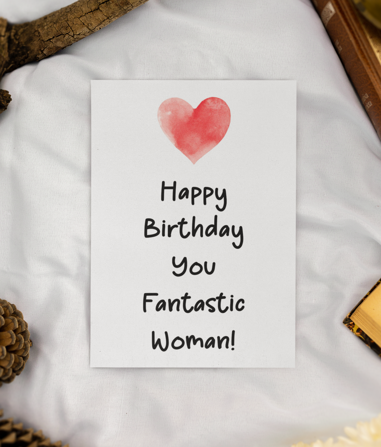 Birthday Card - Happy Birthday You Fantastic Woman - Nice Fun Cute Greeting Present
