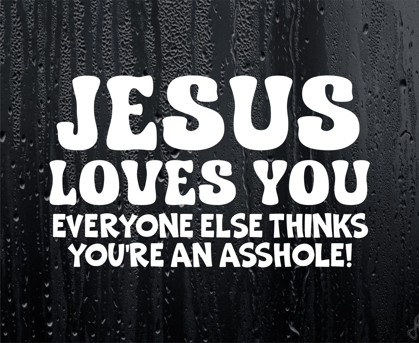 Car Sticker Jesus Loves You Everyone Else Thinks You're An Asshole Funny Novelty Van Nice Cute Window Bumper Boot Door Decal