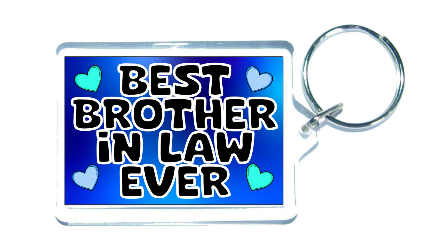 Brother in Law Keyring Gift - Best Brother in Law Ever - Cute Fun Novelty Family Present