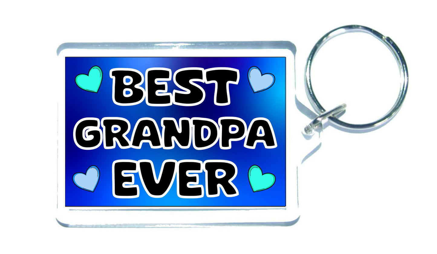 Grandpa Keyring Gift - Best Grandpa Ever - Cute Fun Novelty Family Present