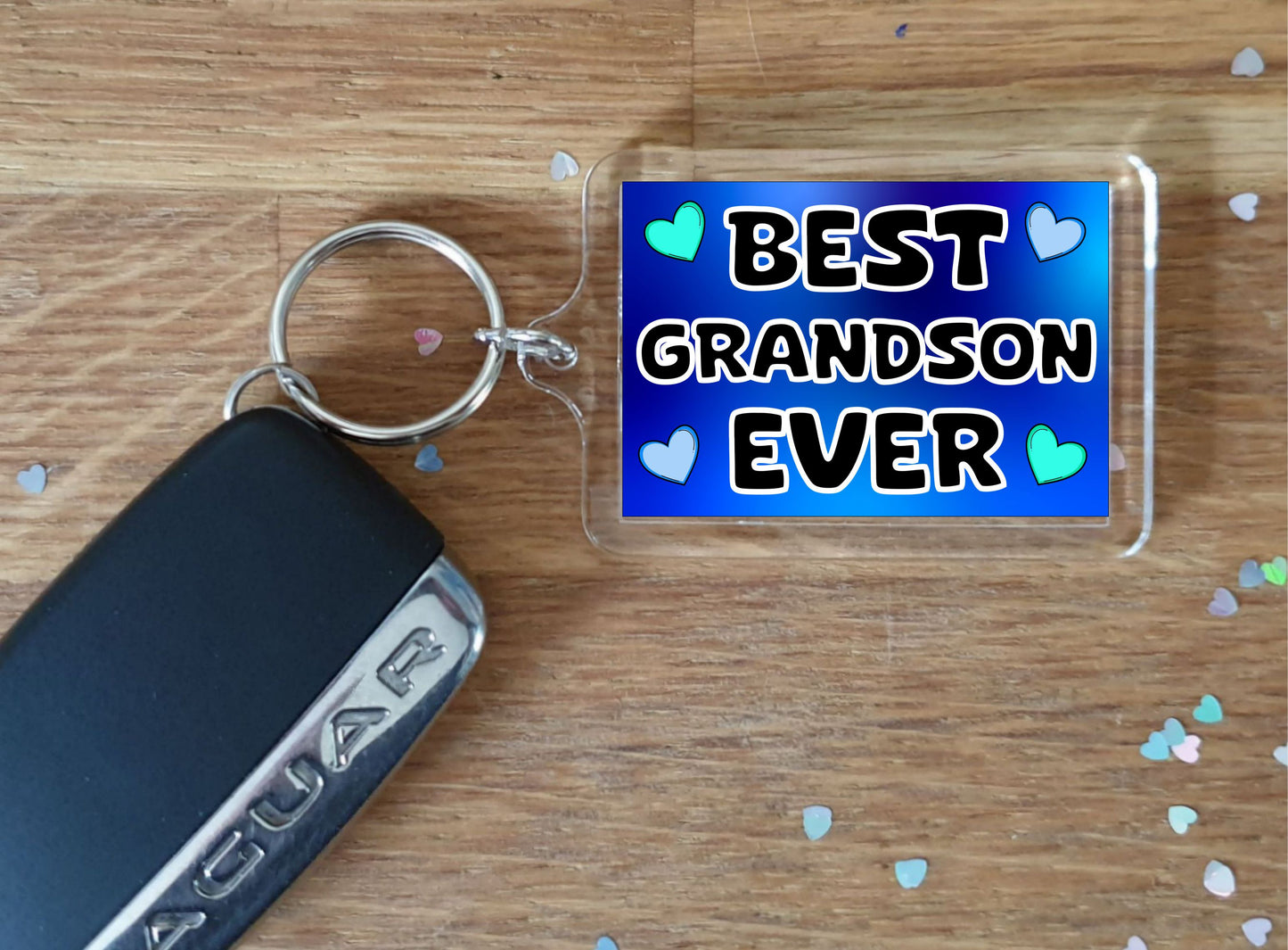 Grandson Keyring Gift - Best Grandson Ever - Cute Fun Novelty Family Present