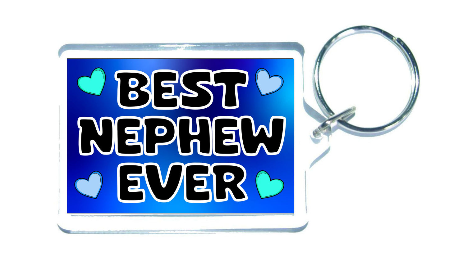Nephew Keyring Gift - Best Nephew Ever - Cute Fun Novelty Family Present