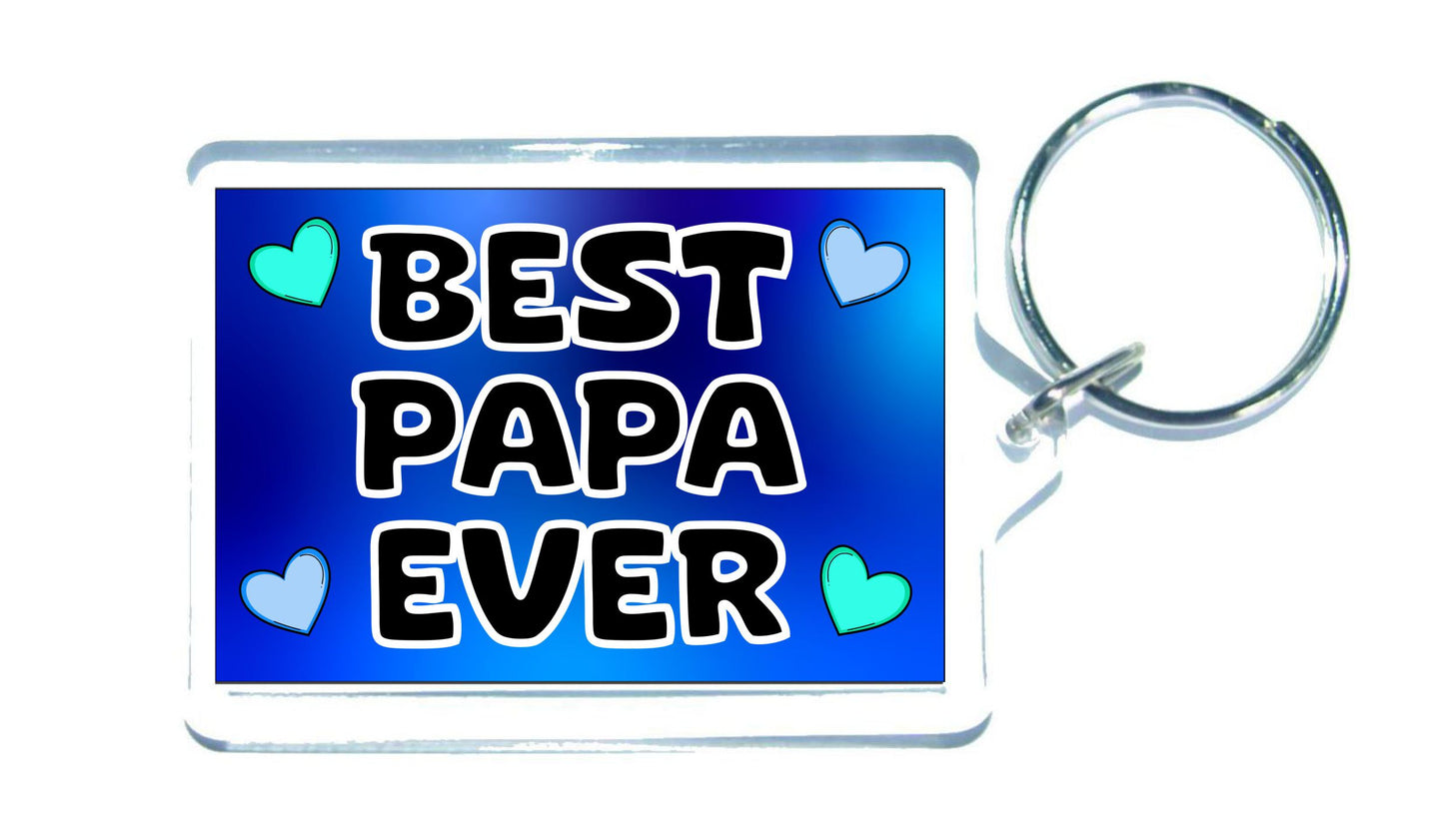 Papa Keyring Gift - Best Papa Ever - Cute Fun Novelty Family Present