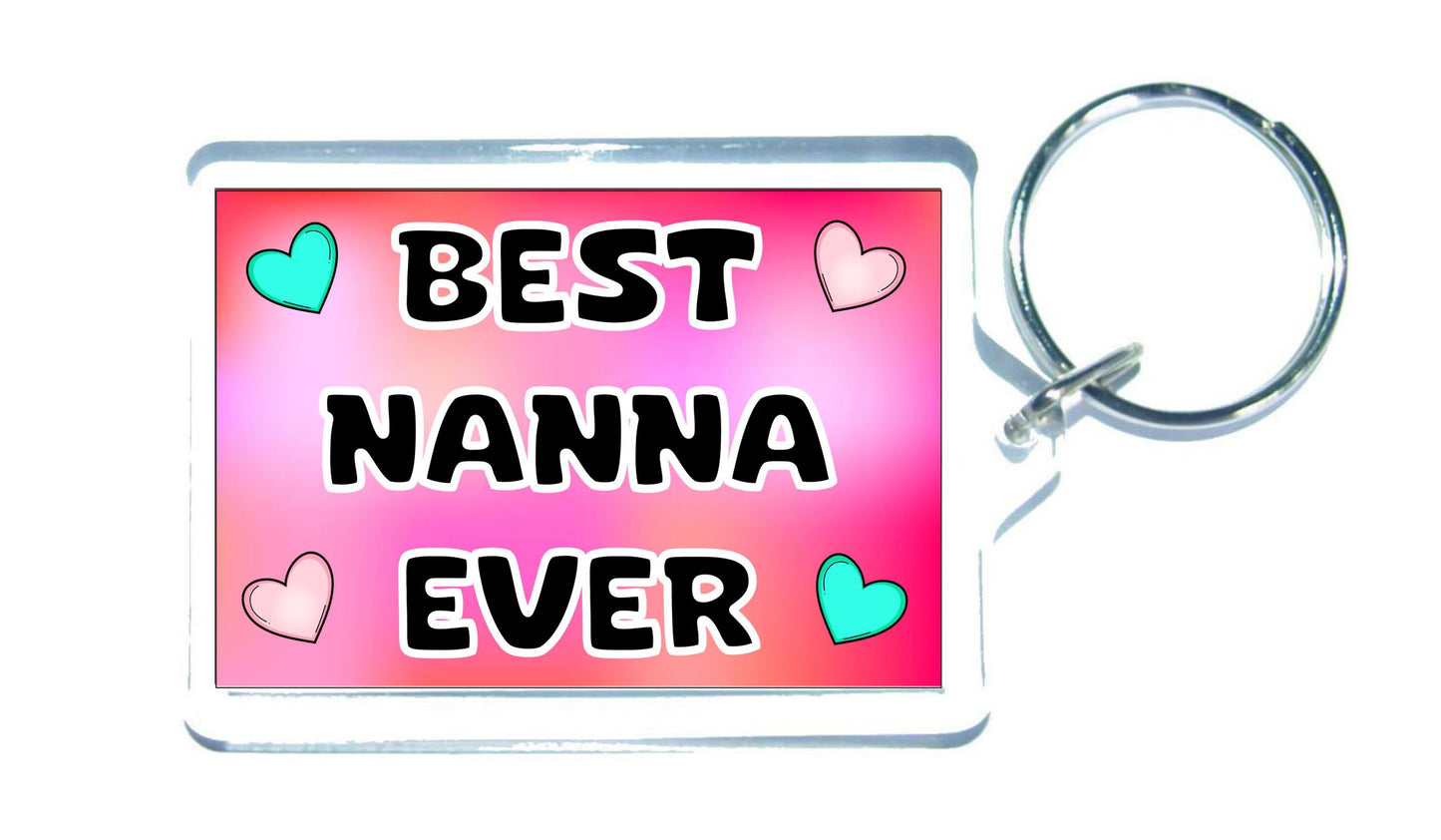 Nanna Keyring Gift - Best Nanna Ever - Cute Fun Novelty Family Present