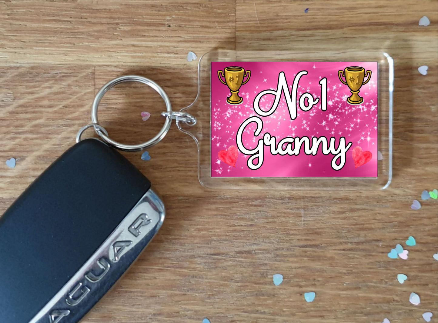 Granny Keyring Gift - Number One Granny - Cute Fun Novelty Family Present