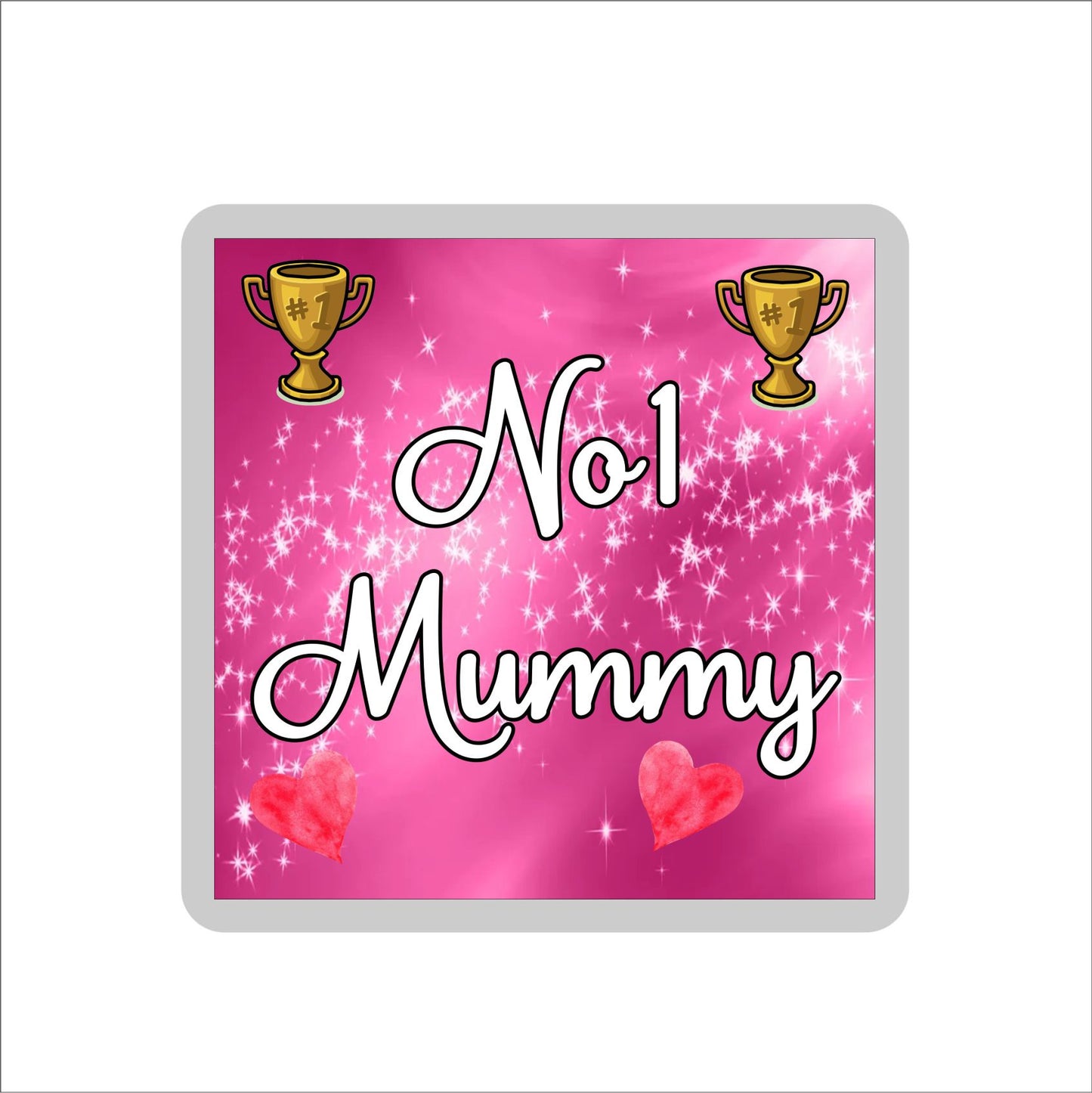 Mummy Coaster Gift - Number One Mummy - Fun Cute Novelty Family Present