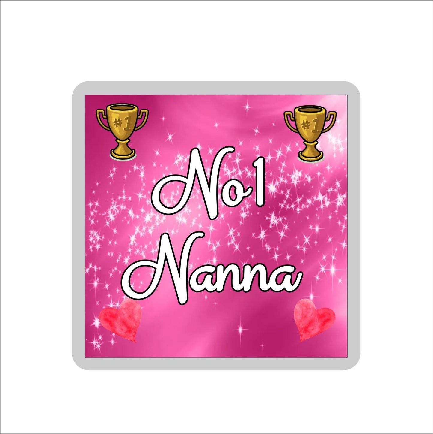 Nanna Coaster Gift - Number One Nanna - Fun Cute Novelty Family Present