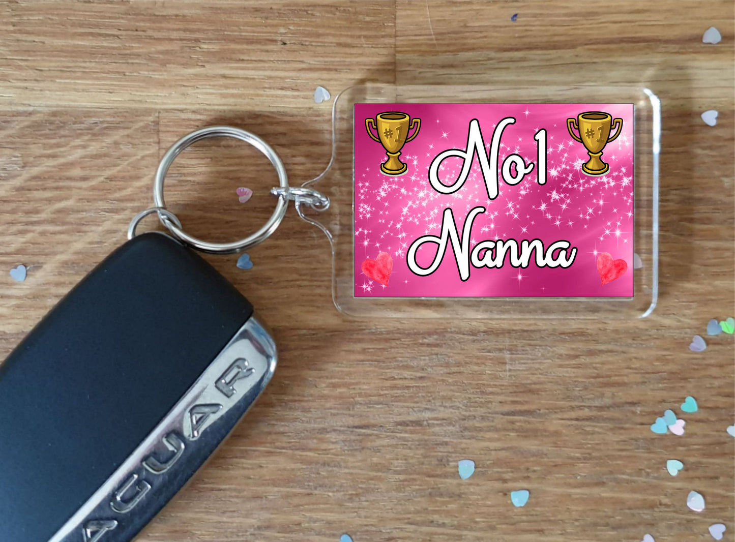 Nanna Keyring Gift - Number One Nanna - Cute Fun Novelty Family Present