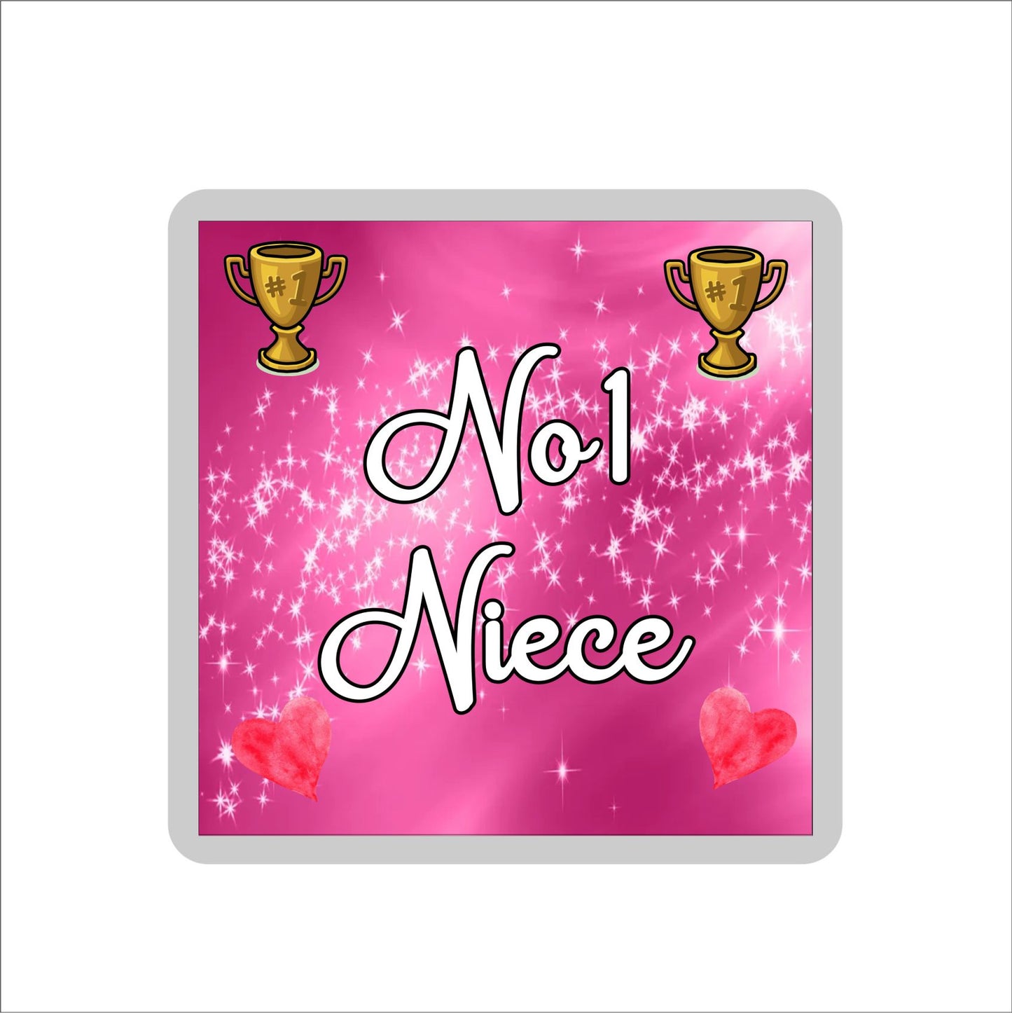 Niece Coaster Gift - Number One Niece - Fun Cute Novelty Family Present