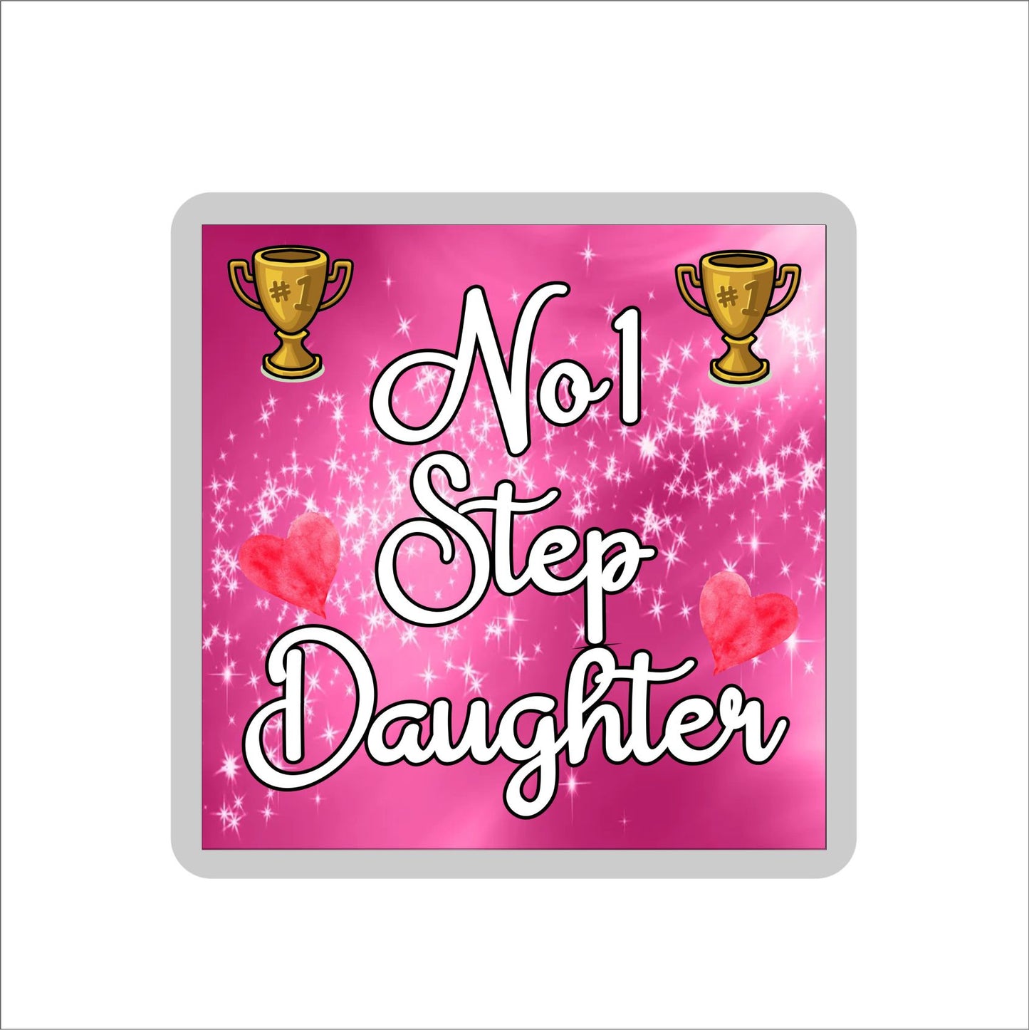 Step Daughter Coaster Gift - Number One Step Daughter - Fun Cute Novelty Family Present