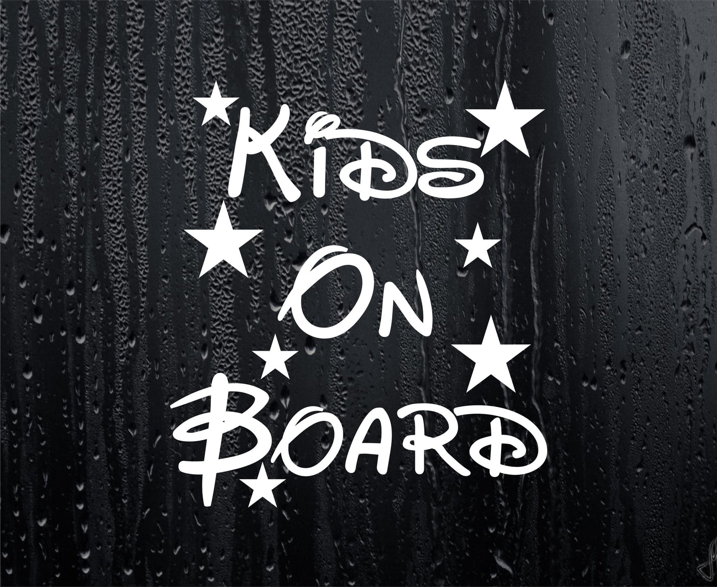 Car Sticker Kids On Board Funny Novelty Van Cute Cartoon Kids Window Bumper Boot Door Decal