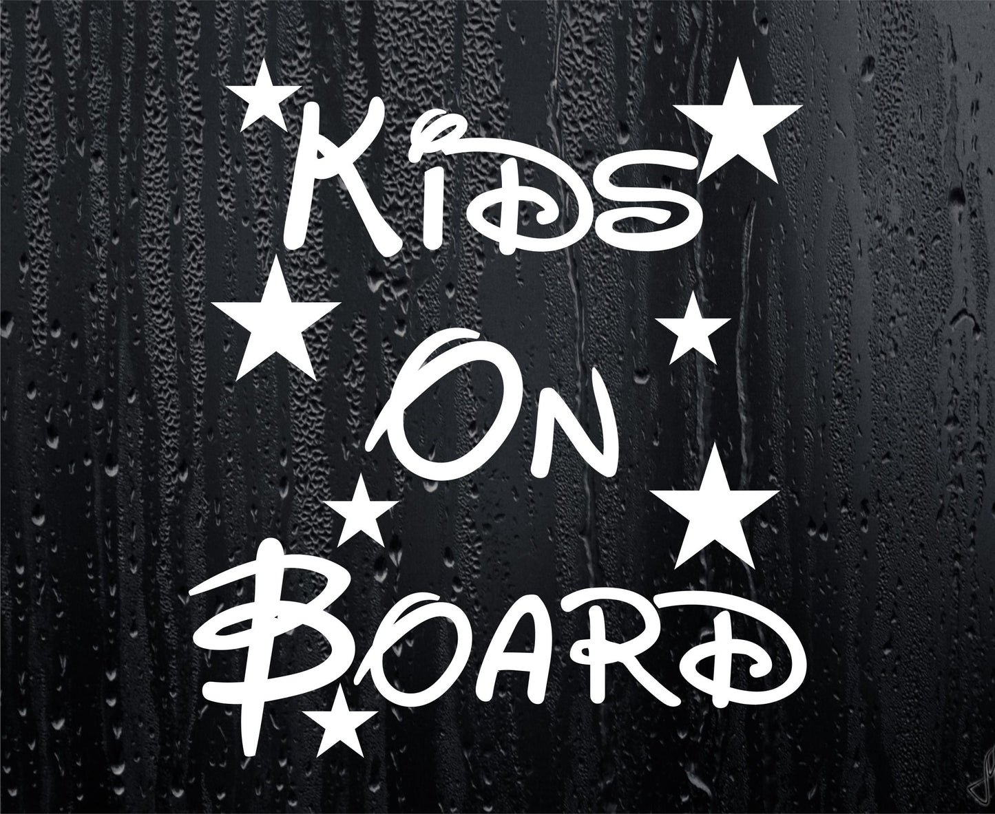 Car Sticker Kids On Board Funny Novelty Van Cute Cartoon Kids Window Bumper Boot Door Decal