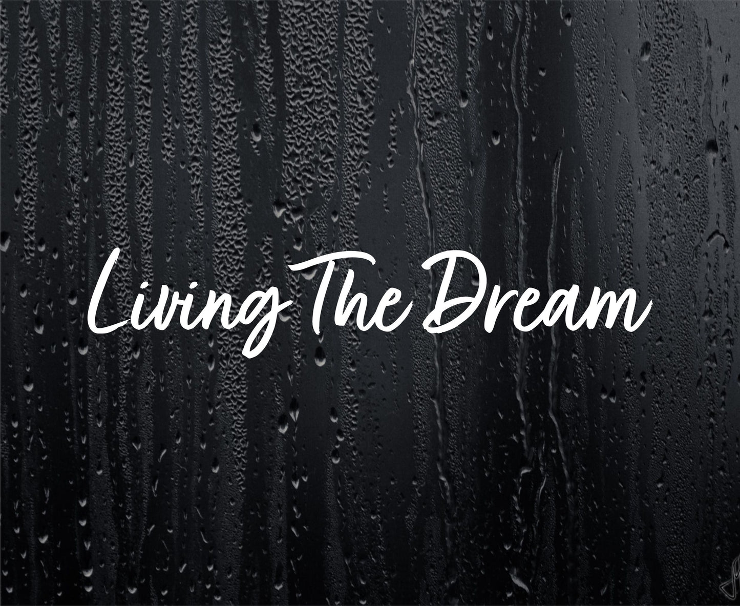 Living The Dream Car Van Sticker Funny Joke Motorhome Campervan 4x4 4WD Off Road Truck Bumper Boot Door Window Decal - Large Size