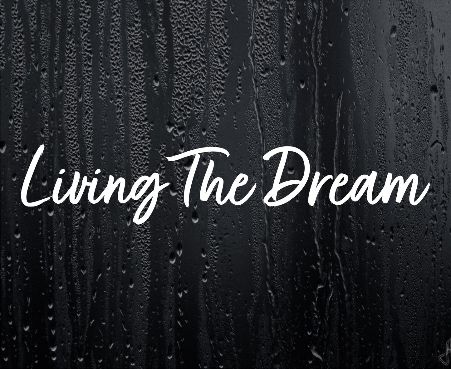 Living The Dream Car Van Sticker Funny Joke Motorhome Campervan 4x4 4WD Off Road Truck Bumper Boot Door Window Decal - Large Size