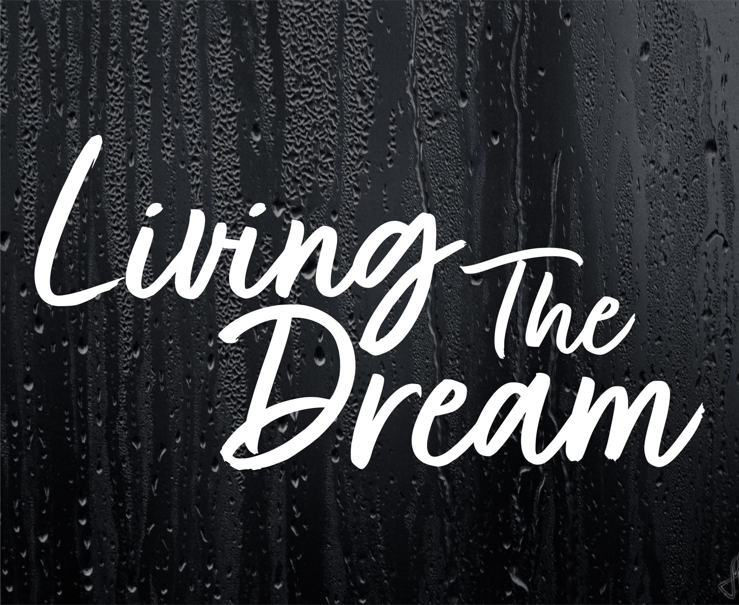 Living The Dream Car Van Sticker Funny Joke Motorhome Campervan 4x4 4WD Off Road Truck Bumper Boot Door Window Decal