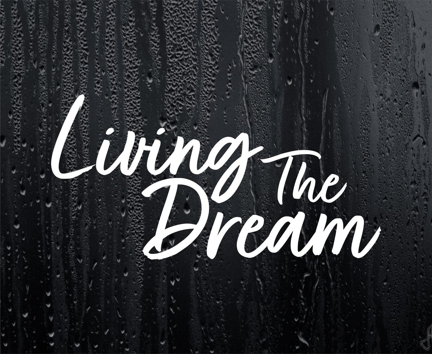 Living The Dream Car Van Sticker Funny Joke Motorhome Campervan 4x4 4WD Off Road Truck Bumper Boot Door Window Decal