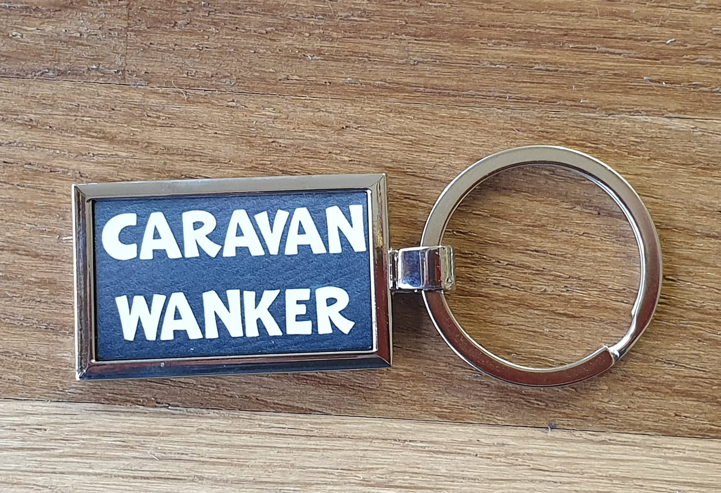 Caravan Keyring Gift - Caravan Wanker - Nice Fun Cute Cheeky Metal Key Chain Novelty Present