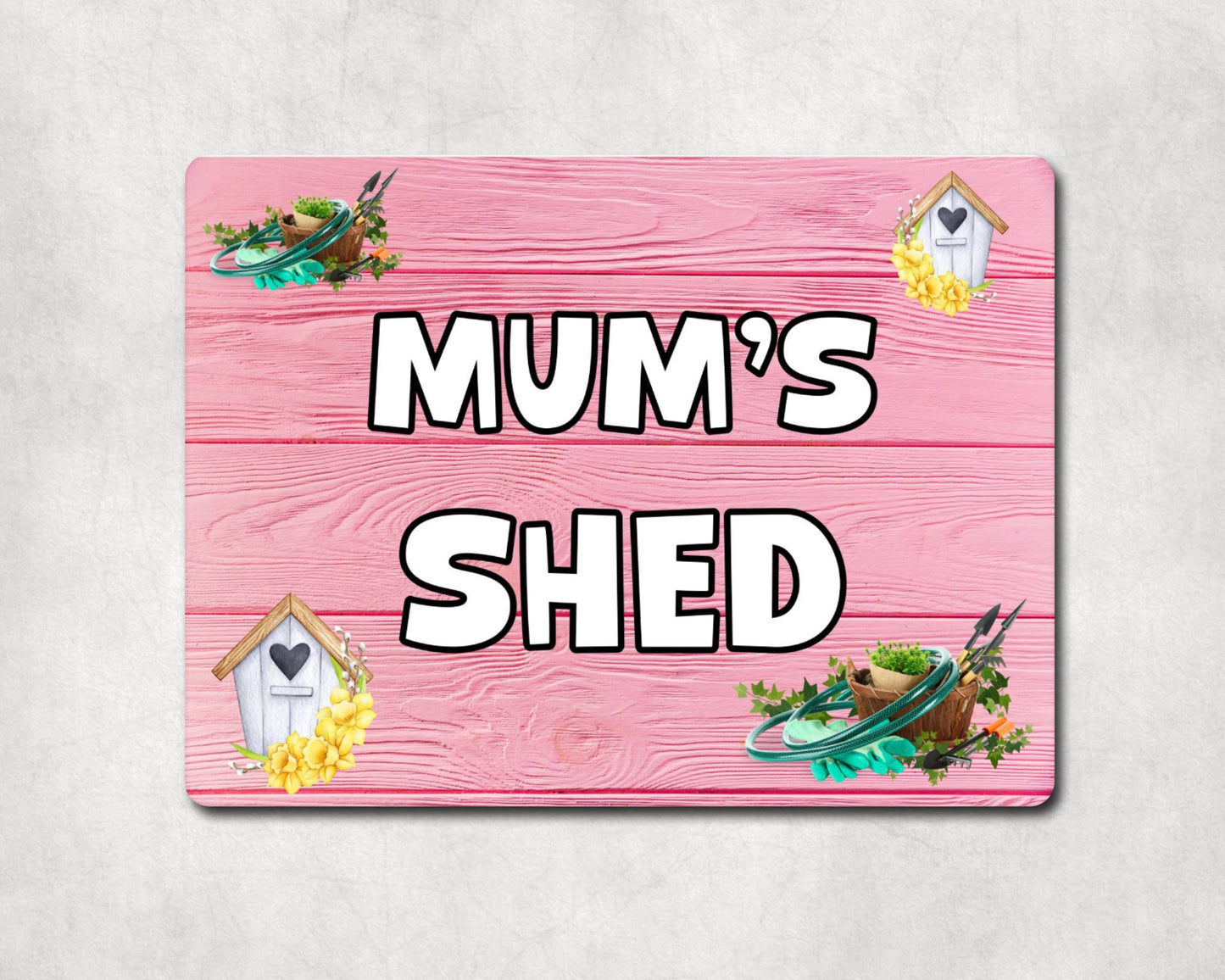 Mum Metal Sign Gift - Mum's Shed - Cute Fun Novelty Family Aluminium Present