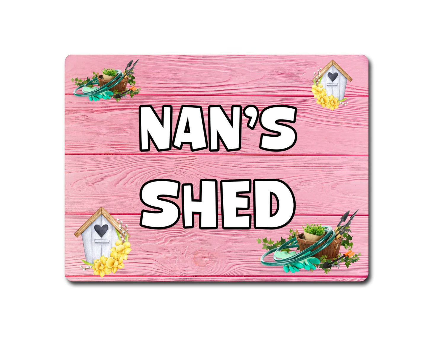 Nan Metal Sign Gift - Nan's Shed - Cute Fun Novelty Family Aluminium Present