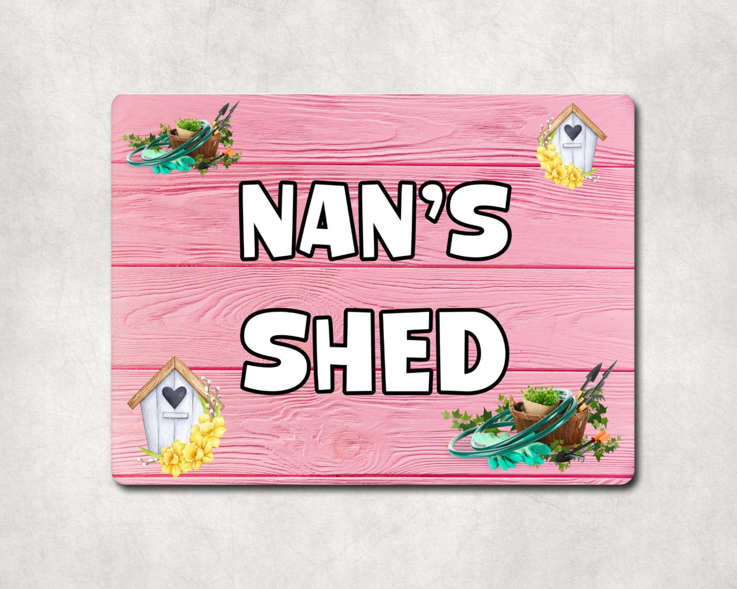 Nan Metal Sign Gift - Nan's Shed - Cute Fun Novelty Family Aluminium Present