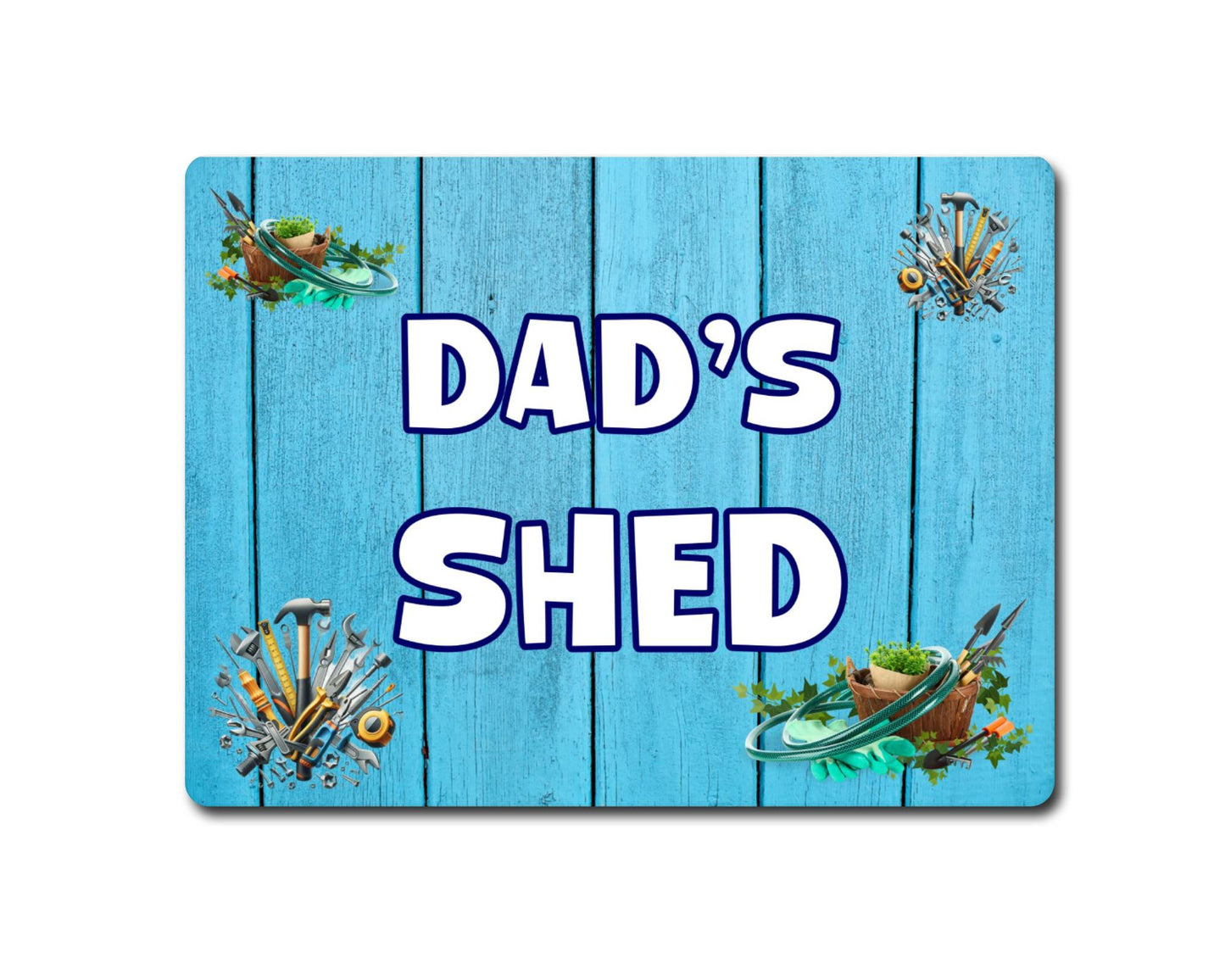 Dad Metal Sign Gift - Dad's Shed - Cute Fun Novelty Family Aluminium Present