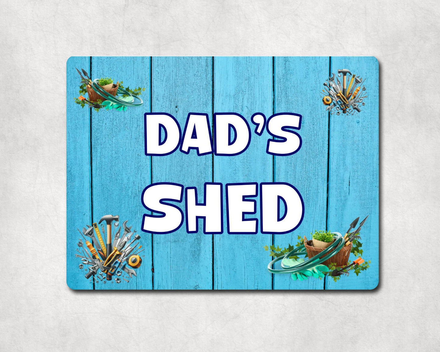Dad Metal Sign Gift - Dad's Shed - Cute Fun Novelty Family Aluminium Present
