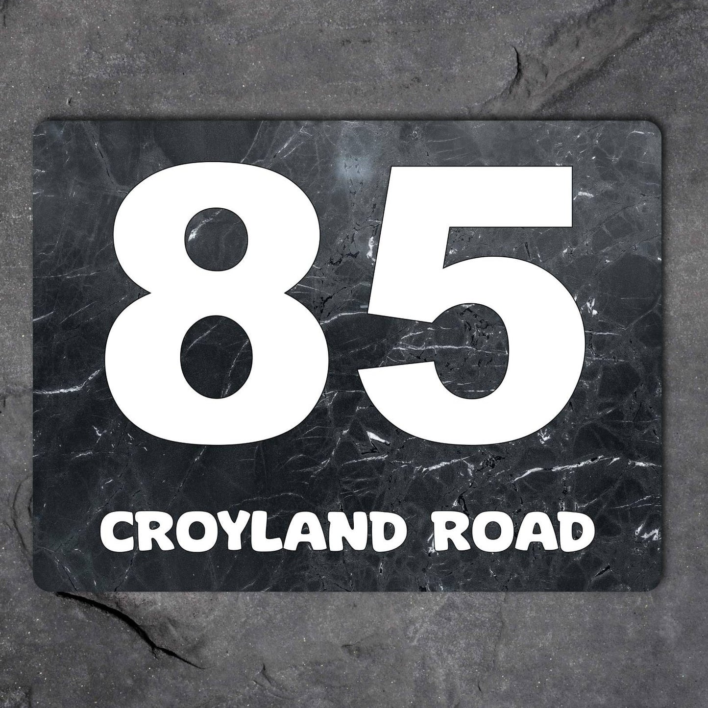 Personalised Address Metal Sign Gift - Any Number and Street Name - Cute Fun Novelty Aluminium Present