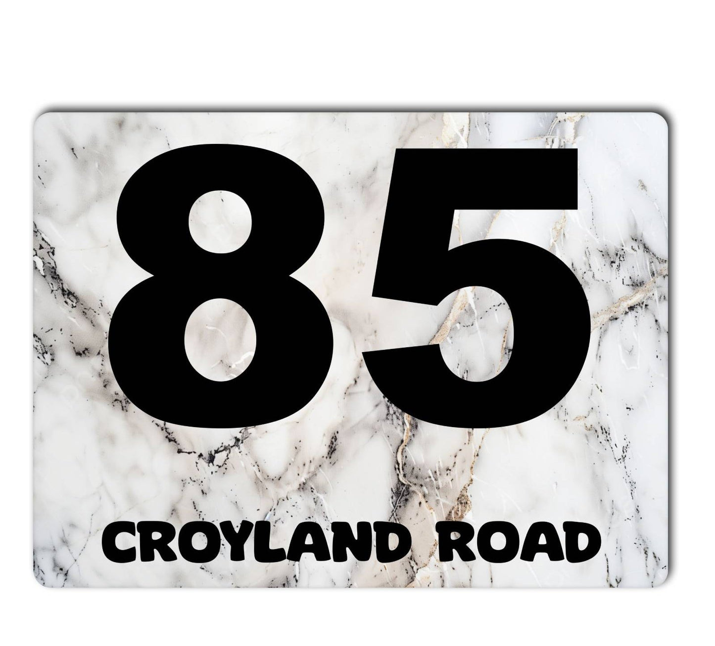Personalised Address Metal Sign Gift - Any Number and Street Name - Cute Fun Novelty Aluminium Present