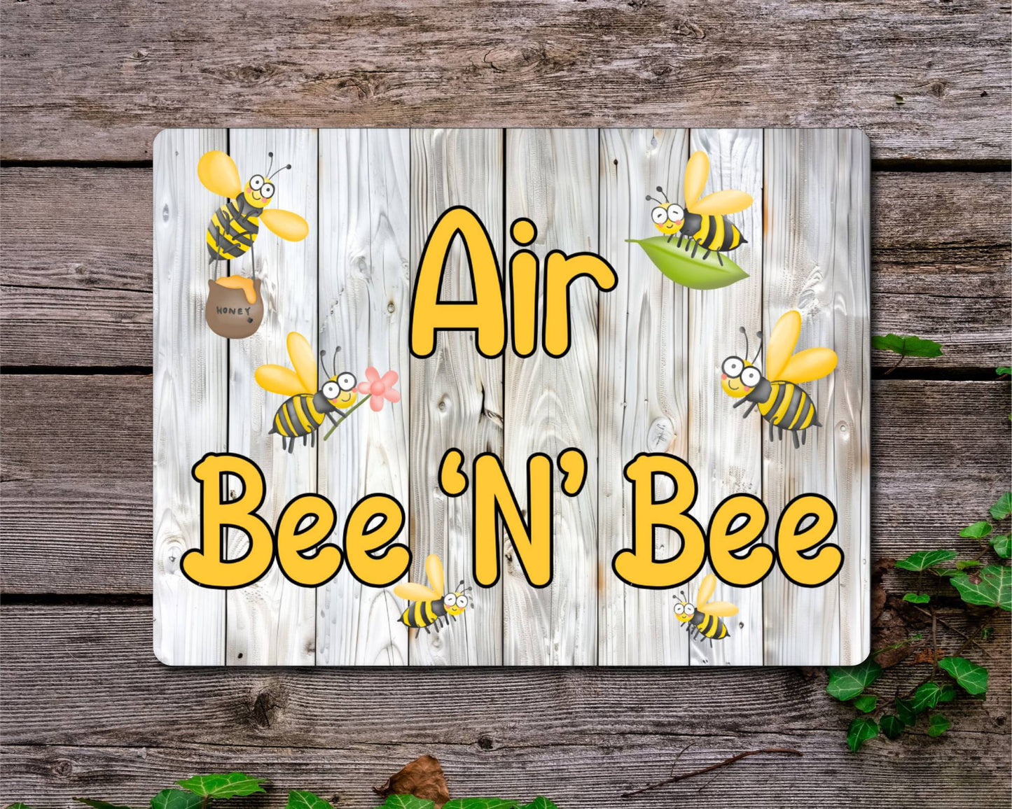 Bee Hive Metal Sign Gift - Air Bee n Bee - Cute Fun Novelty Family Insect Aluminium Animal Present