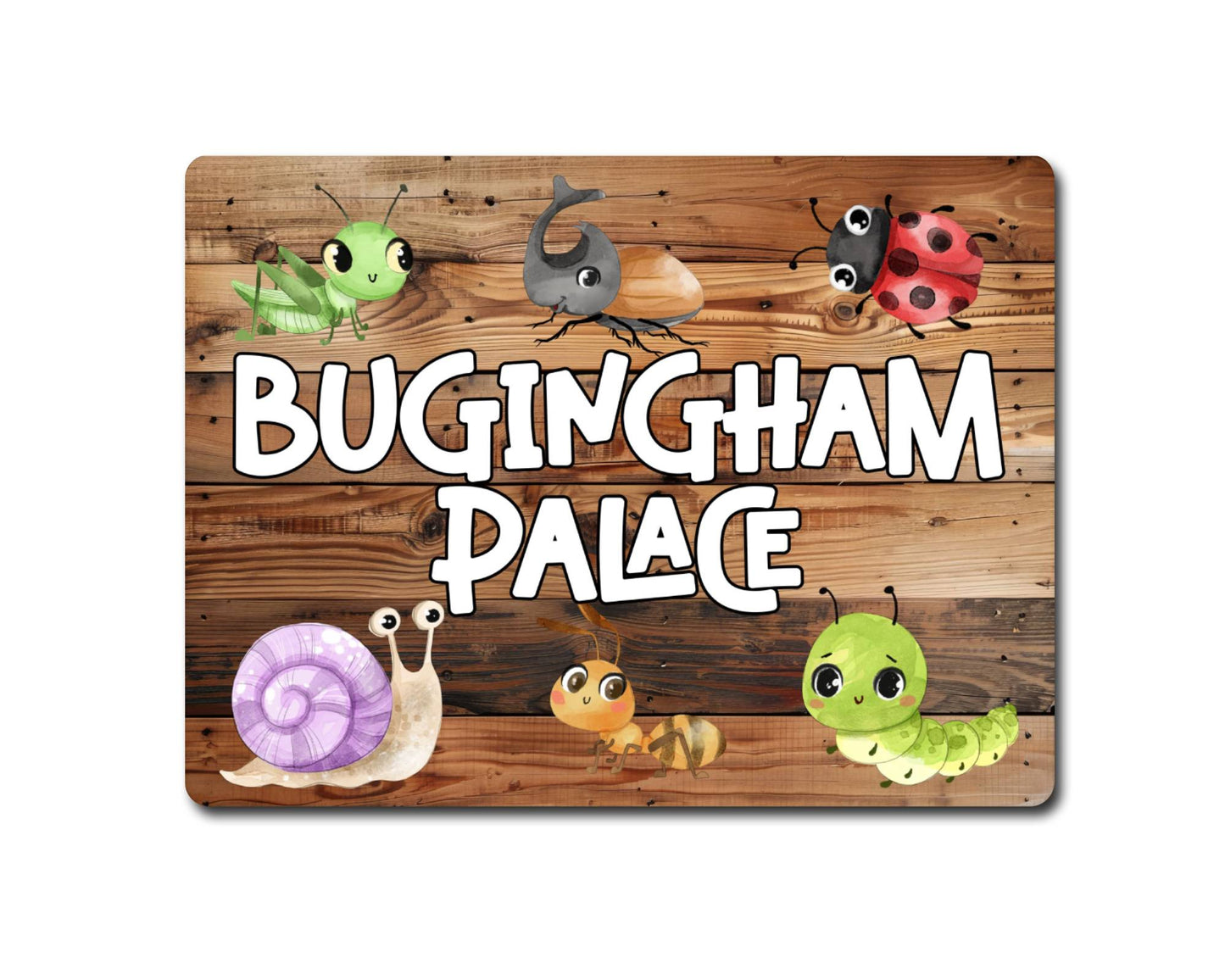 Insect Metal Sign Gift - Bugingham Palace - Cute Fun Novelty Family Aluminium Animal Present