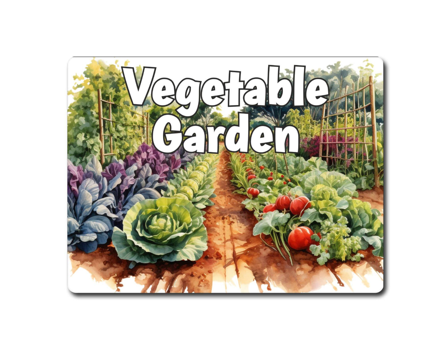 Gardening Metal Sign Gift - Vegetable Garden - Cute Fun Novelty Family Allotment Aluminium Present