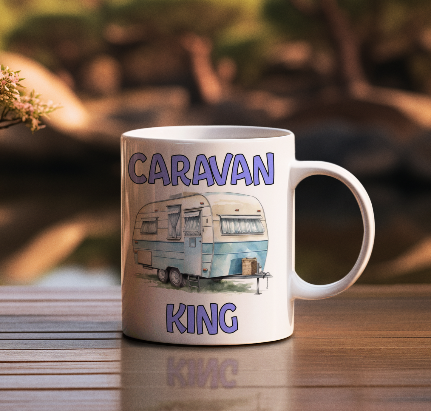 Caravan Mug Gift - Caravan King - Nice Novelty Cute Funny Joke Holiday Travel Vacation Cup Present