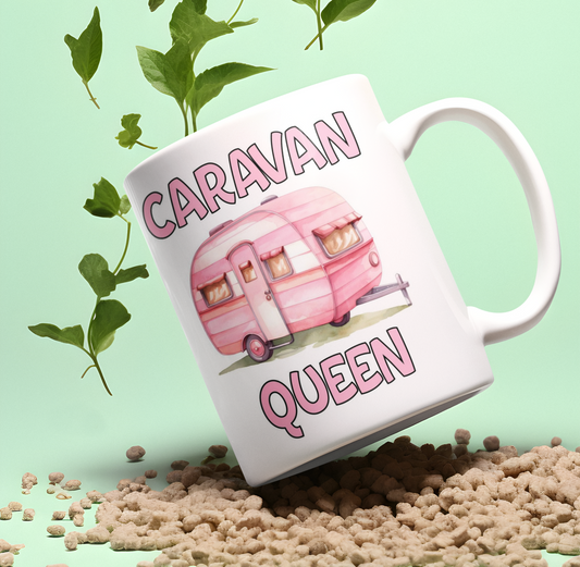 Caravan Queen Mug Gift Nice Novelty Cute Funny Joke Holiday Travel Vacation Cup Present