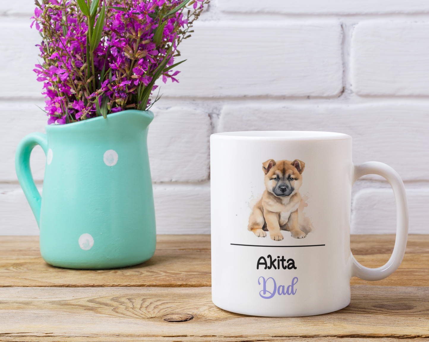 Akita Dad Mug Gift Nice Funny Cute Novelty Pet Dog Owner Cup Birthday Christmas Mother's Day Present