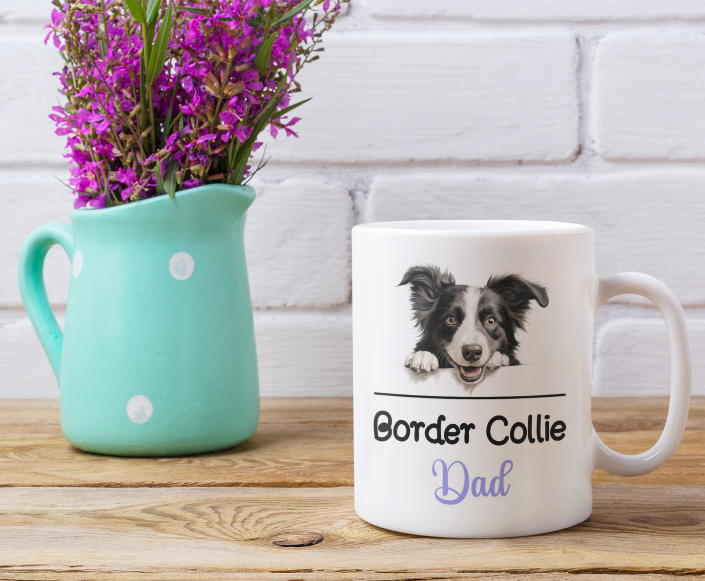 Border Collie Dad Mug Gift Nice Funny Cute Novelty Pet Dog Owner Cup Birthday Christmas Mother's Day Present